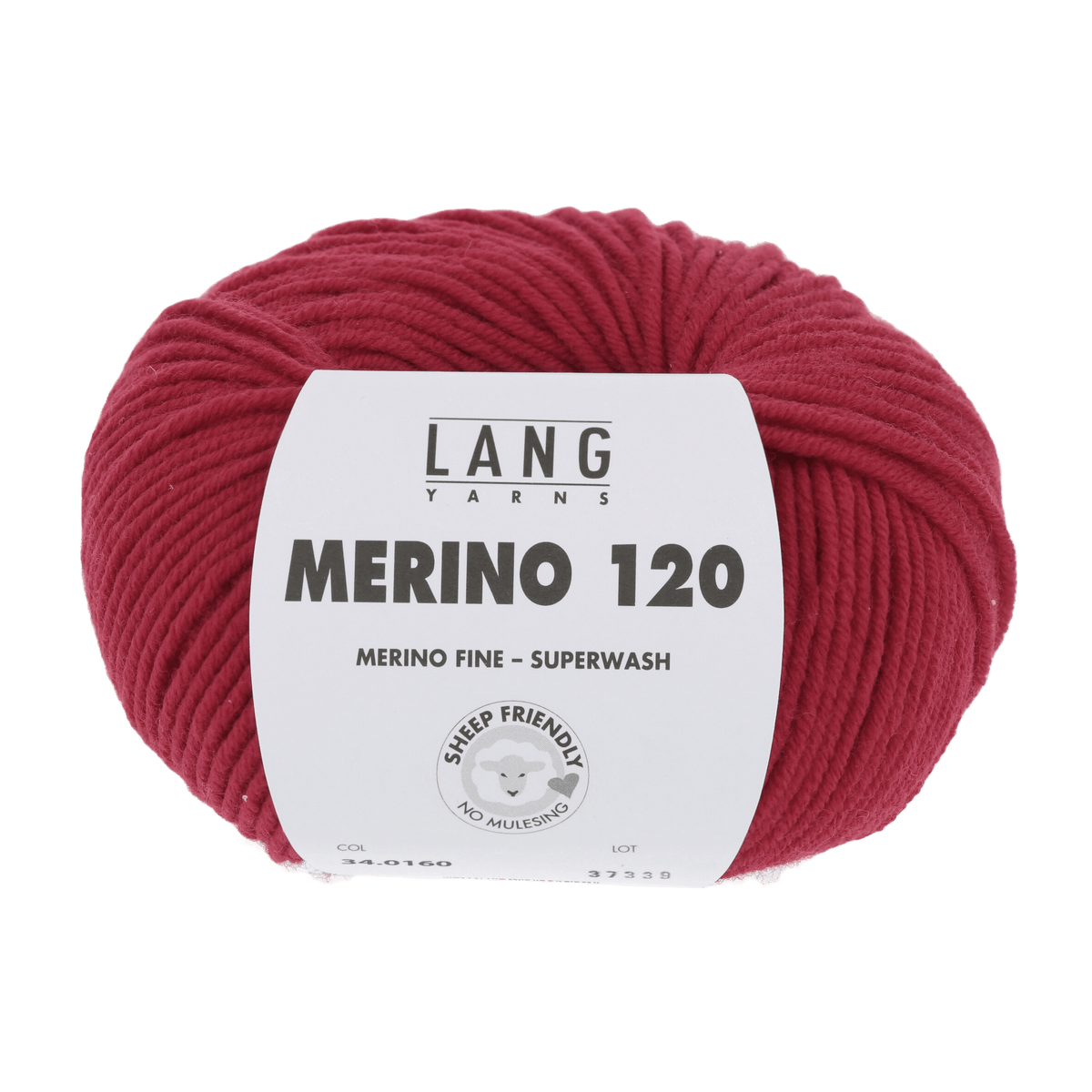 Lang Yarns Knitting Pattern Small-Medium - 14 balls / hot red 34.0160 Roll-neck pullover Pattern Bundle in MERINO 120 by LANGYARNS | Punto 55-011