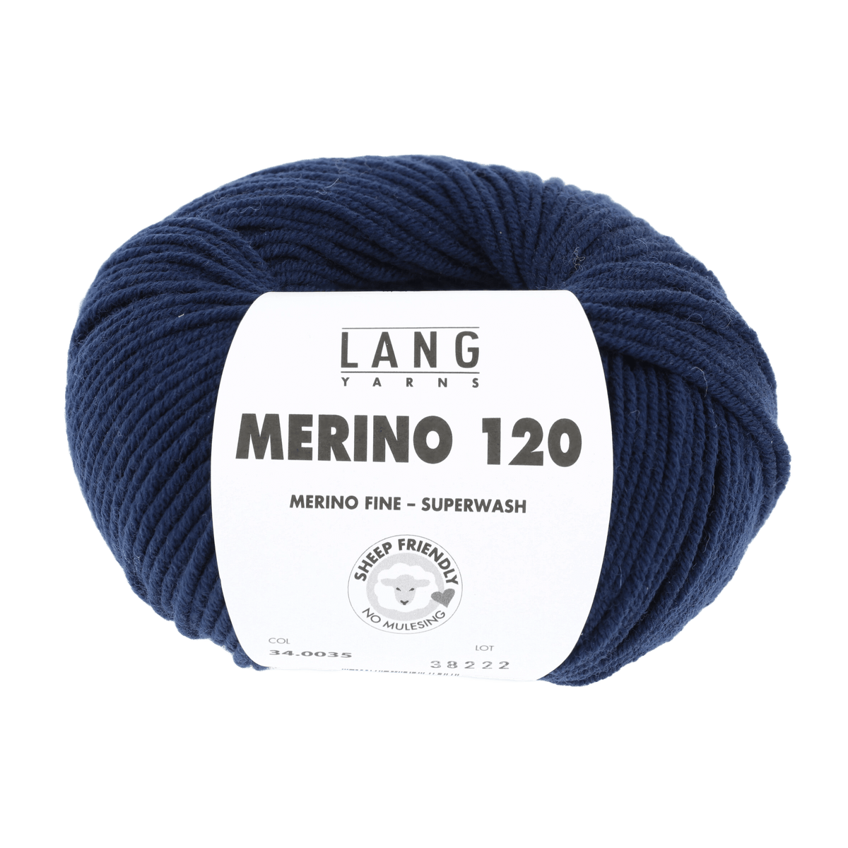 Lang Yarns Knitting Pattern Small-Medium - 14 balls / navy 34.0035 SIA Unisex Cardigan Pattern Bundle in Merino 120 by LANGYARNS | Fatto a Mano 286-080