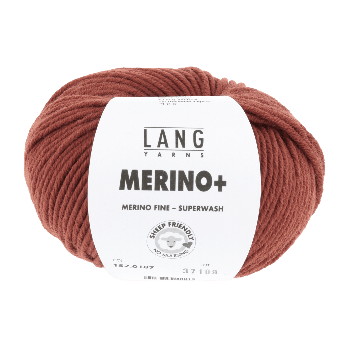 Lang Yarns Knitting Pattern Small-Medium - 16 balls / brick 152.0187 CAMERON Unisex sweater Pattern Bundle in MerinoPlus by LANGYARNS | Fatto a Mano 286-031