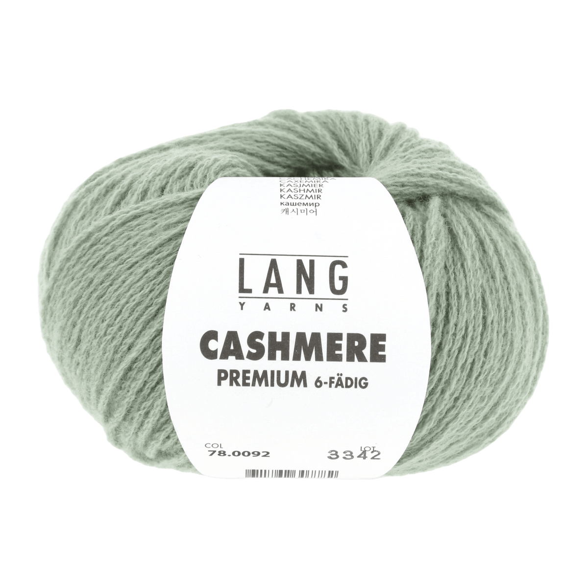 Lang Yarns Knitting Pattern Small-Medium - 17 balls / sage 78.0092 RAHA Sweater Pattern Bundle in CASHMERE PREMIUM by LANGYARNS | Punto 78-014