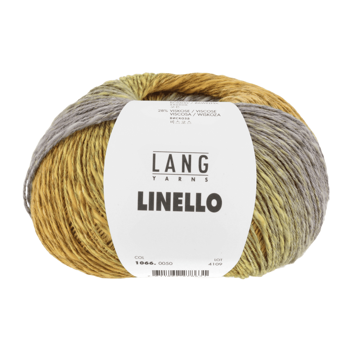 Lang Yarns Knitting Pattern Small-Medium - 2 balls / green/yeelow/brown 1066.0050 Ivana HalterneckTop Pattern Bundle in Linello by LANGYARNS | Fatto a Mano 288-056