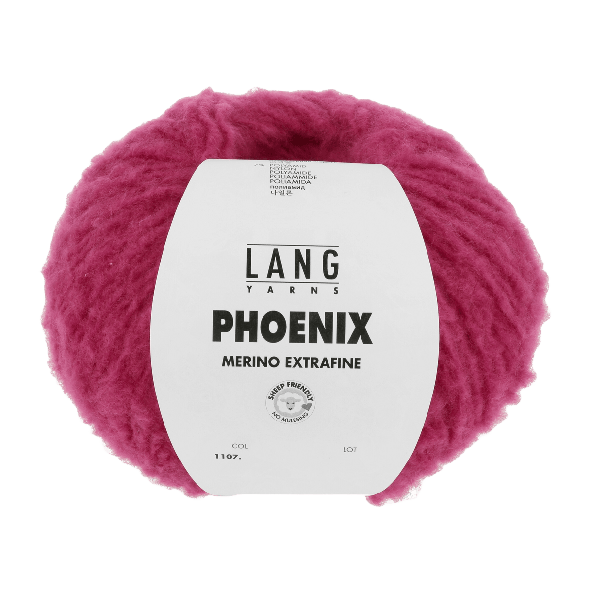 Lang Yarns Knitting Pattern Small-Medium - 2 balls / pink 1107.0065 ADELZA Sweater Pattern Bundle in Phoenix by LANGYARNS | Fatto a Mano 282-031