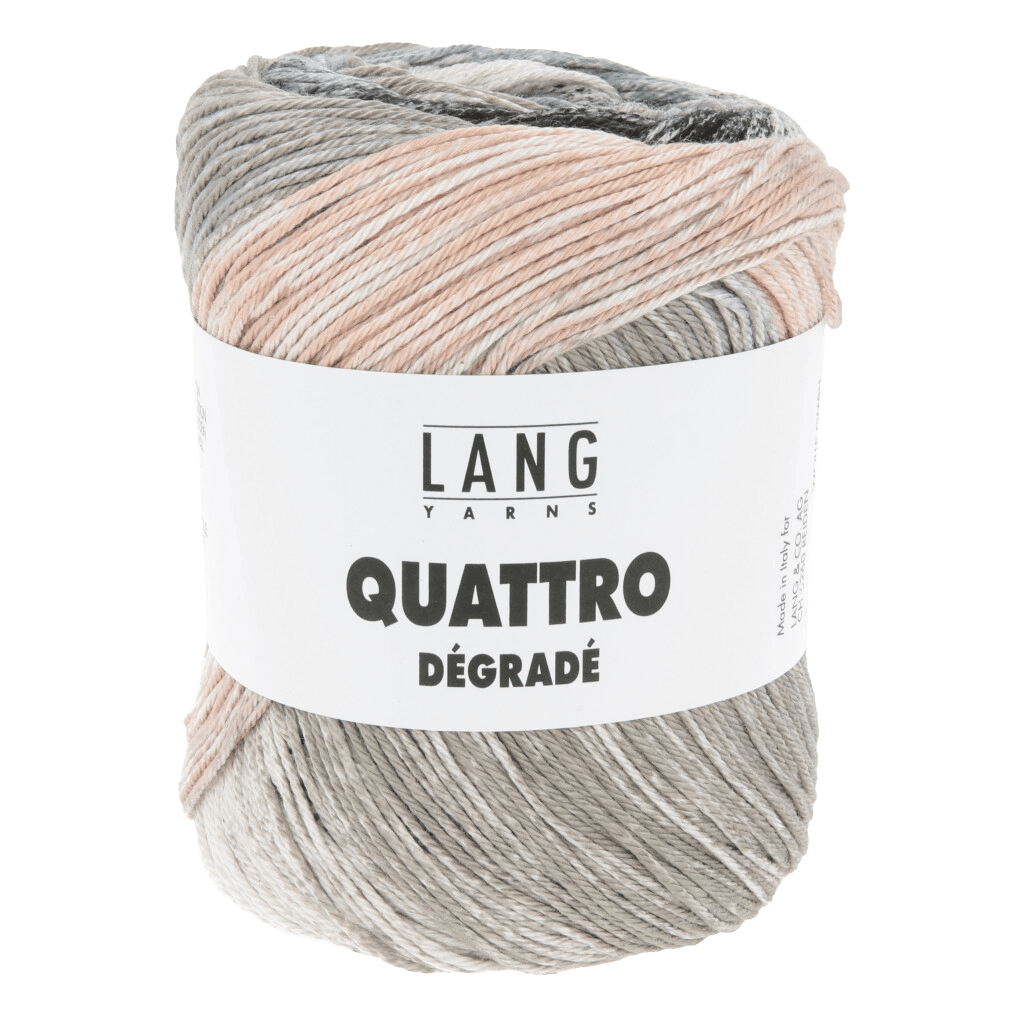 Lang Yarns Knitting Pattern Small-Medium - 3 balls / black/greygreen/lilac 1088.0020 FRANCINE Slipover Pattern Bundle in Quattro Degradé by LANGYARNS | Punto 91-001