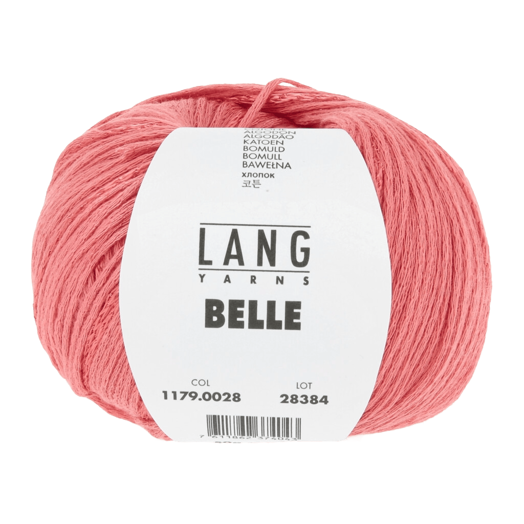 Lang Yarns Knitting Pattern Small-Medium - 3 balls / coral 1179.0028 Anais Crochet Top Pattern Bundle in Belle by LANGYARNS | Fatto a Mano 288-011