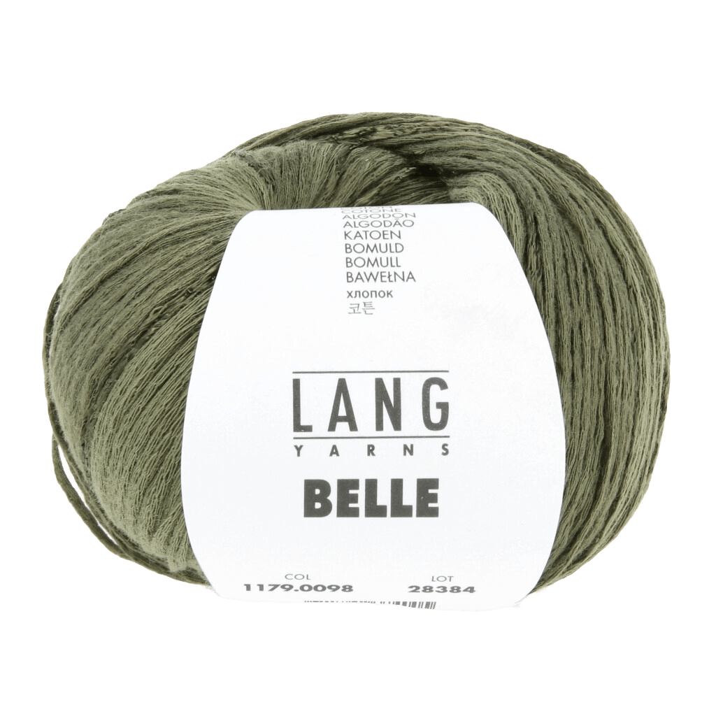 Lang Yarns Knitting Pattern Small-Medium - 3 balls / dark olive 1179.0098 Anais Crochet Top Pattern Bundle in Belle by LANGYARNS | Fatto a Mano 288-011