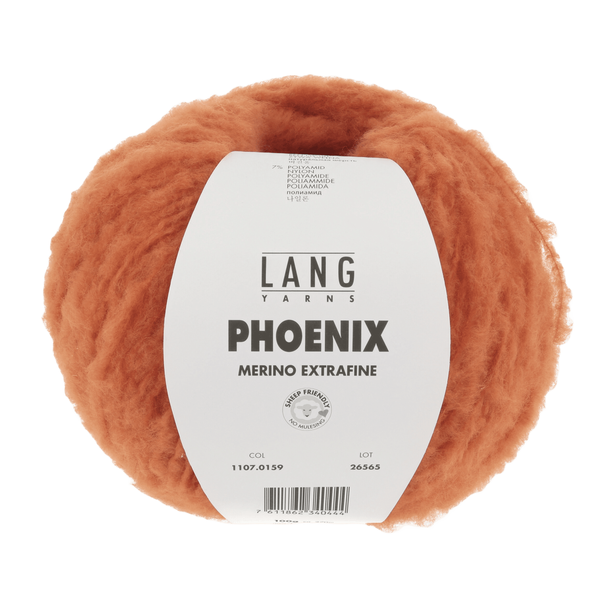 Lang Yarns Knitting Pattern Small-Medium - 3 balls / dark orange 1107.0159 LAURA Pattern Bundle in PHOENIX by LANGYARNS | Punto 65-001