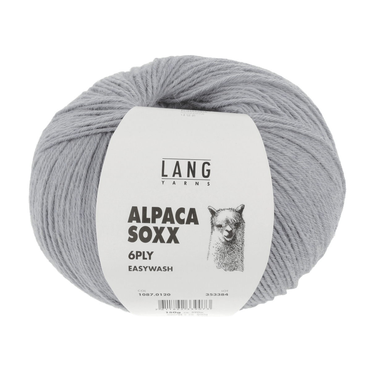 Lang Yarns Knitting Pattern Small-Medium - 3 balls / light blue mélange 1087.0120 VARADA Sweater Pattern Bundle in Alpaca Soxx 6ply by LANGYARNS | Punto 76-002