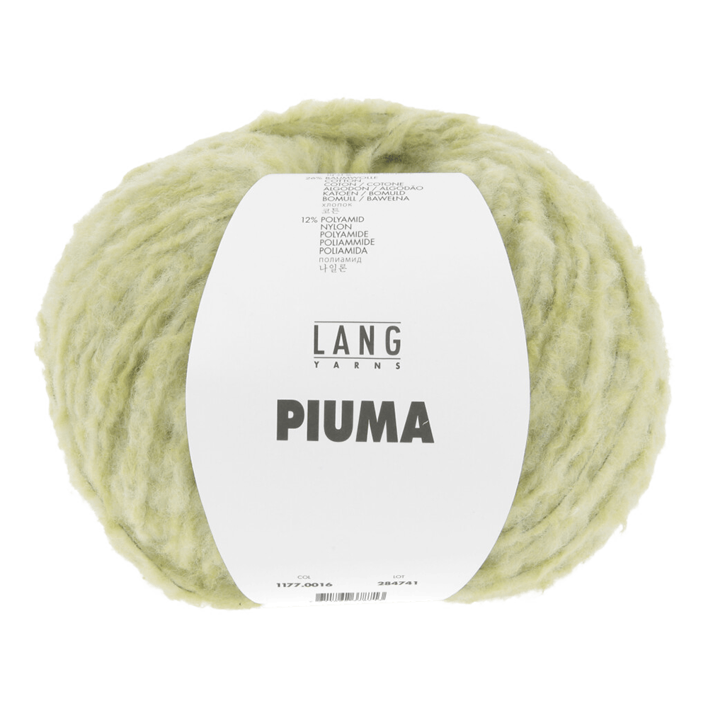Lang Yarns Knitting Pattern Small-Medium - 3 balls / light green 1177.0016 Trudy Sweater Pattern Bundle in Piuma by LANGYARNS | Fatto a Mano 288-053