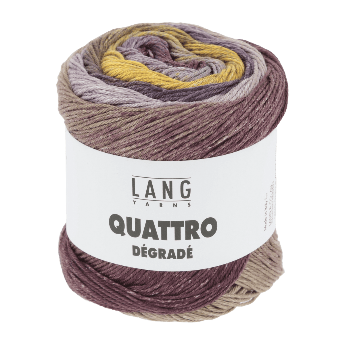 Lang Yarns Knitting Pattern Small-Medium - 3 balls / lilac/yellow 1088.0001 FRANCINE Slipover Pattern Bundle in Quattro Degradé by LANGYARNS | Punto 91-001