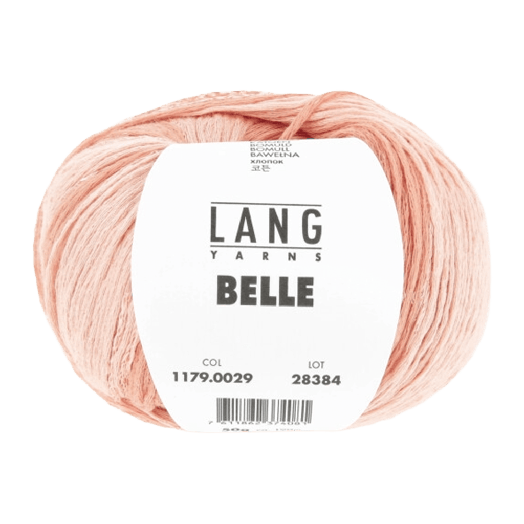 Lang Yarns Knitting Pattern Small-Medium - 3 balls / melon 1179.0029 Anais Crochet Top Pattern Bundle in Belle by LANGYARNS | Fatto a Mano 288-011
