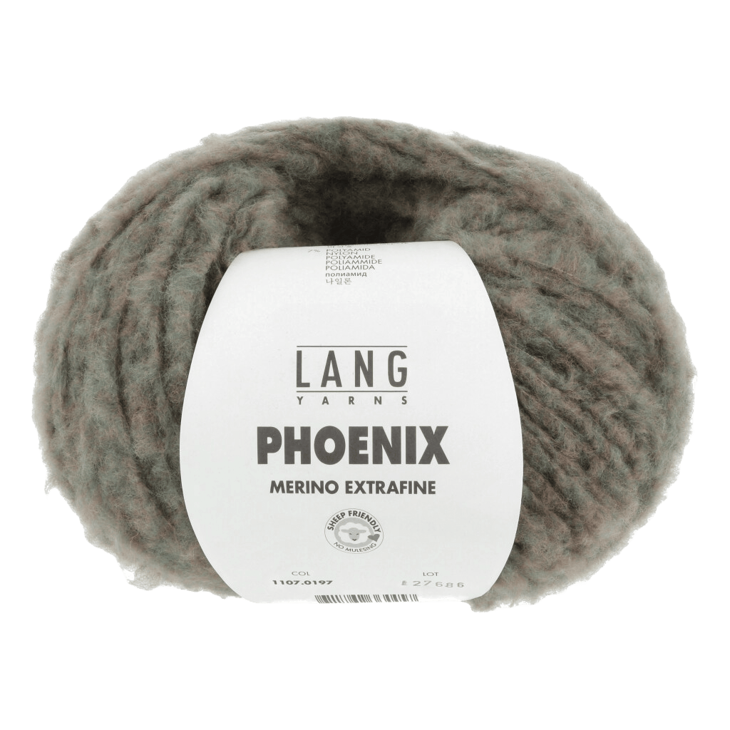 Lang Yarns Knitting Pattern Small-Medium - 3 balls / olive chante claire 1107.0197 LISETTE Pattern Bundle in PHOENIX by LANGYARNS | Punto 65-002