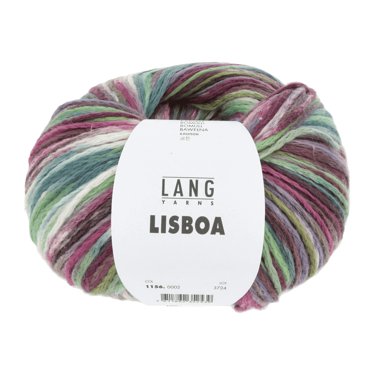Lang Yarns Knitting Pattern Small-Medium - 3 balls / plum/fuchsia/petrol/olive 1156.0002 TORI Slipover Pattern Bundle in Lisboa by LANGYARNS | Punto 82-008