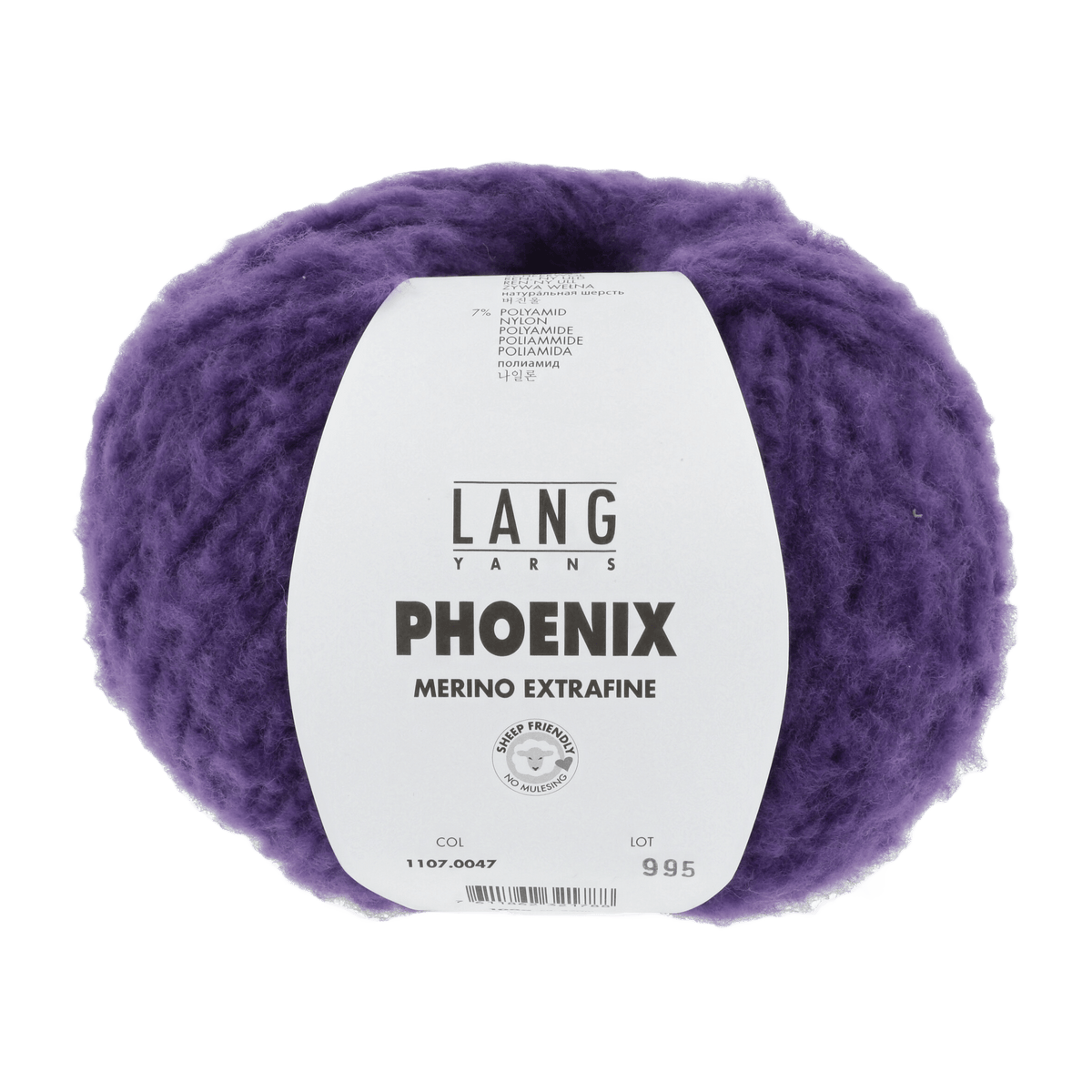 Lang Yarns Knitting Pattern Small-Medium - 3 balls / purple 1107.0047 LAURA Pattern Bundle in PHOENIX by LANGYARNS | Punto 65-001