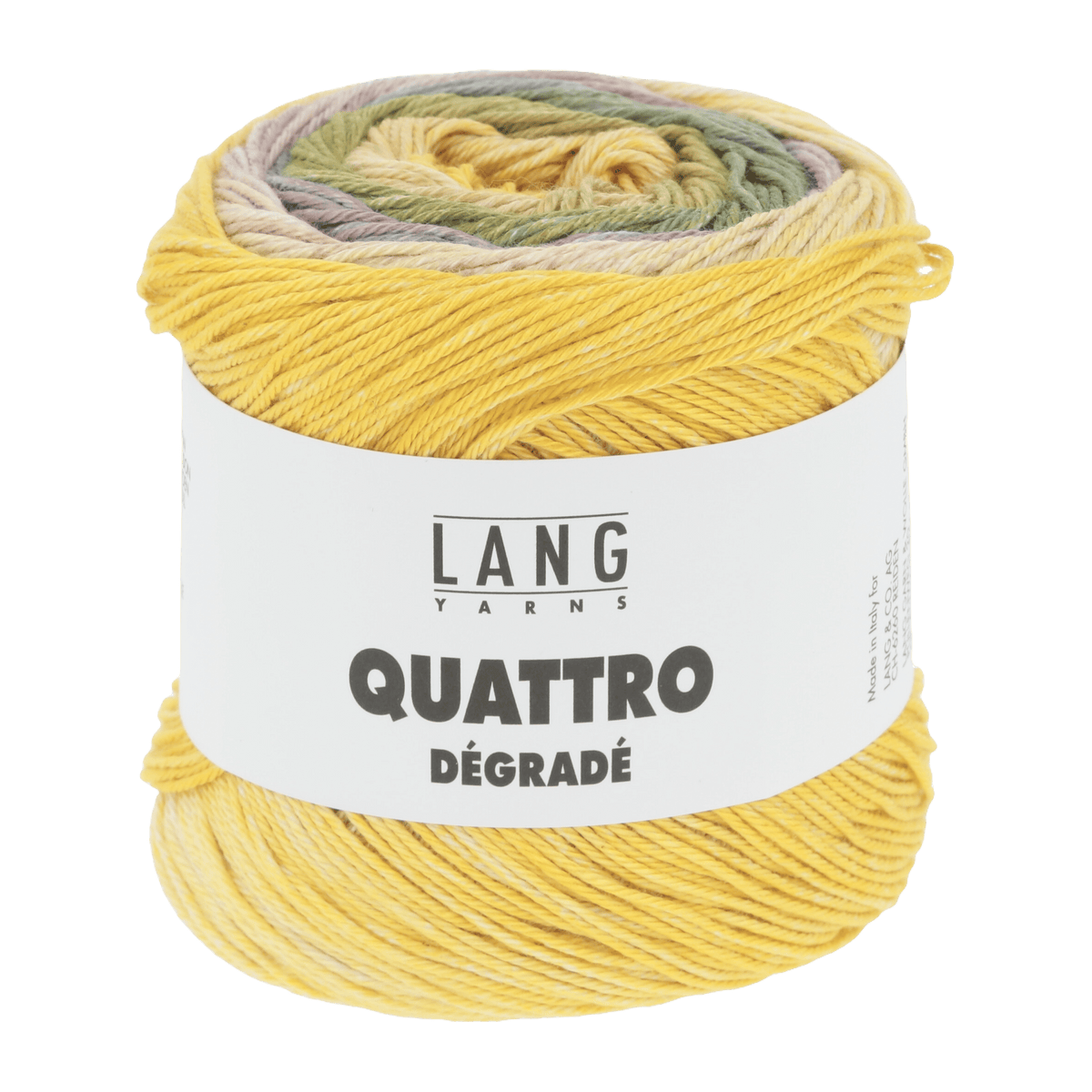Lang Yarns Knitting Pattern Small-Medium - 3 balls / yellow/green/dusky pink 1088.0007 FRANCINE Slipover Pattern Bundle in Quattro Degradé by LANGYARNS | Punto 91-001