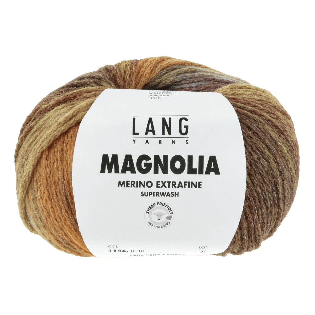 Lang Yarns Knitting Pattern Small-Medium - 4 balls / BRAUN/OCKER/GRAU 1145.0010 AILEEN Slipover Pattern Bundle in Magnolia by LANGYARNS | Punto 088