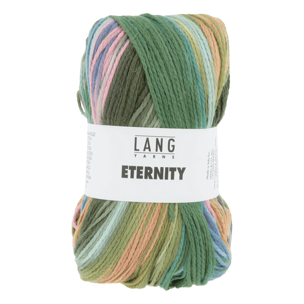 Lang Yarns Knitting Pattern Small-Medium - 4 balls / green/olive/loden green/salmon 1174.0005 DAY Sweater Pattern Bundle in Eternity by LANGYARNS | Punto 91-002