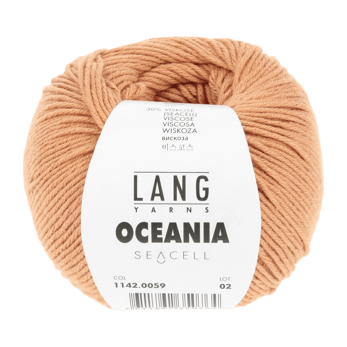 Lang Yarns Knitting Pattern Small-Medium - 4 balls / light orange 1142.0059 NANE Top Pattern Bundle in Oceania by LANGYARNS | Fatto a Mano 284-060