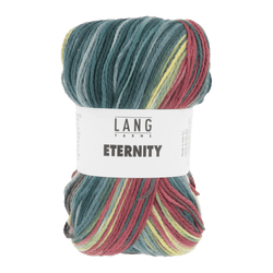 Lang Yarns Knitting Pattern Small-Medium - 4 balls / petrol/berry/lightblue/lightgreen 1174.0001 DAY Sweater Pattern Bundle in Eternity by LANGYARNS | Punto 91-002