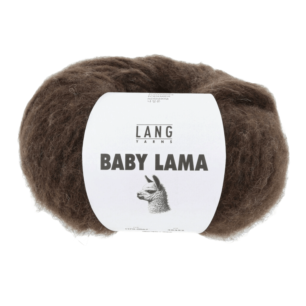 Lang Yarns Knitting Pattern Small-Medium - 5 balls / CHOCO 1170.0067 INGRID Slipover Top Down Pattern Bundle in Baby Lama by LANGYARNS | Punto 089