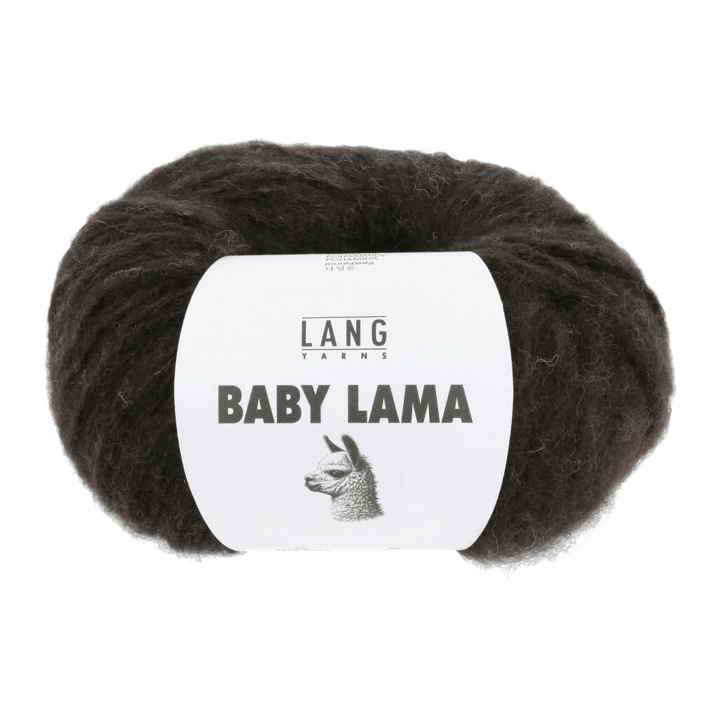Lang Yarns Knitting Pattern Small-Medium - 5 balls / DUNKELBRAUN 1170.0068 INGRID Slipover Top Down Pattern Bundle in Baby Lama by LANGYARNS | Punto 089