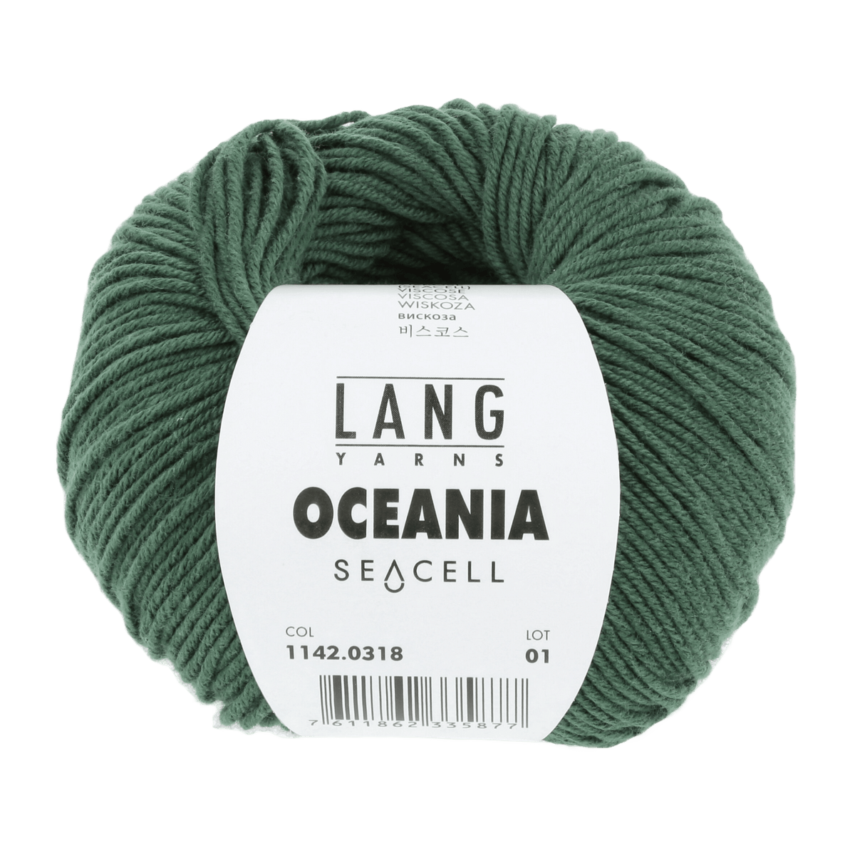 Lang Yarns Knitting Pattern Small-Medium - 5 balls / fir 1142.0318 Matoaka Top Pattern Bundle in Oceania by LANGYARNS | Fatto a Mano 288-060