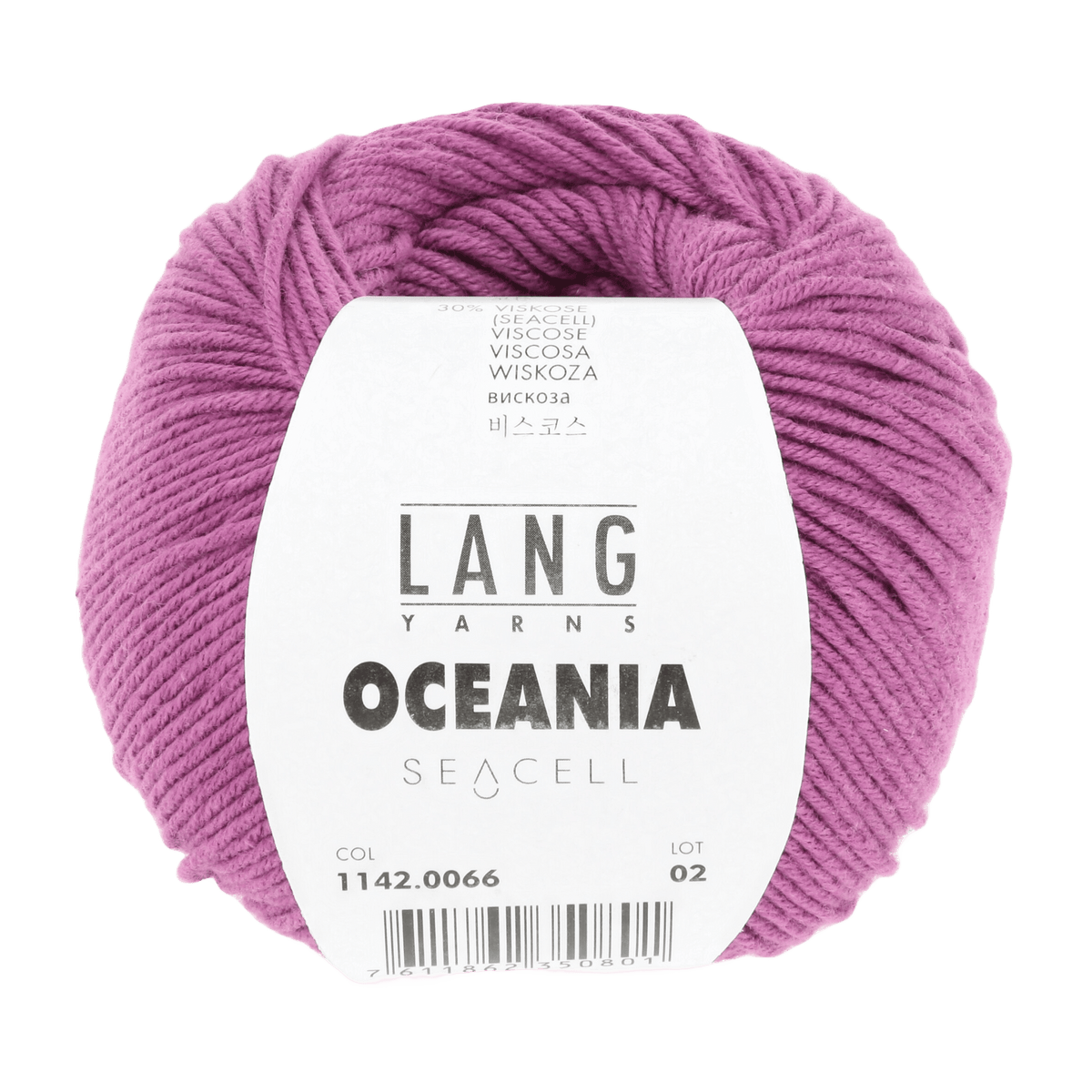 Lang Yarns Knitting Pattern Small-Medium - 5 balls / fuchsia 1142.0066 Matoaka Top Pattern Bundle in Oceania by LANGYARNS | Fatto a Mano 288-060