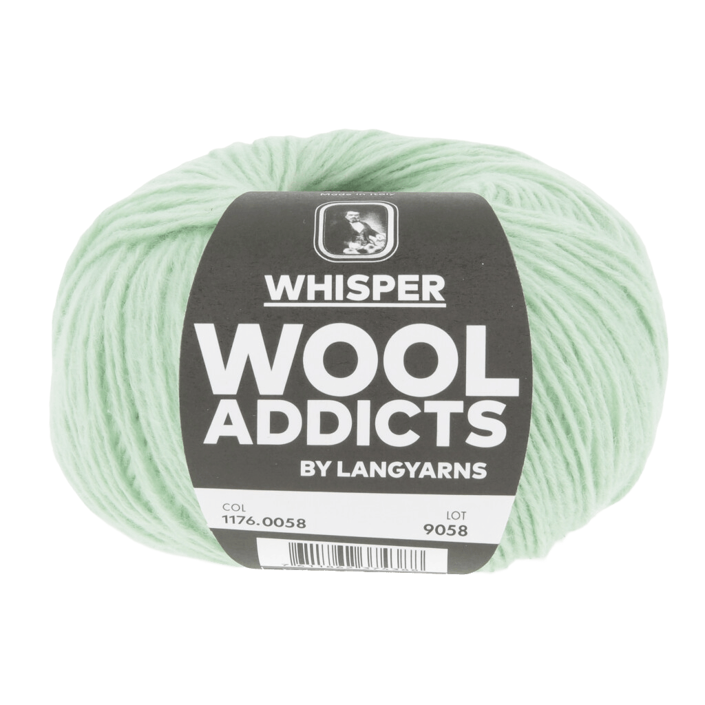 Lang Yarns Knitting Pattern Small-Medium - 5 balls / MINT 1176.0058 GENTLE MOTION Top Pattern Bundle in Whisper by LANGYARNS | WOOLADDICTS #16-004