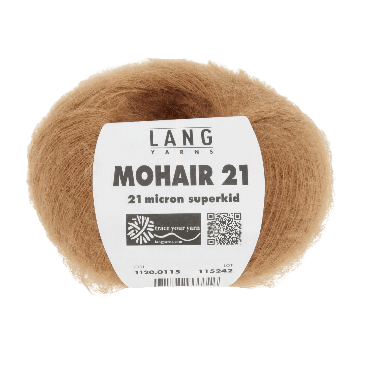 Lang Yarns Knitting Pattern Small-Medium - 5 balls / nougat 1120.0115 CARMELA Loose-fitting vest Pattern Bundle in MOHAIR 21 by LANGYARNS | Fatto a Mano 278-026