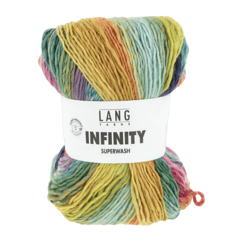 Lang Yarns Knitting Pattern Small-Medium - 5 balls / RAINBOW CASCADE 1164.0001 ANTHEA Jacket Pattern Bundle in Infinity by LANGYARNS | Punto 85