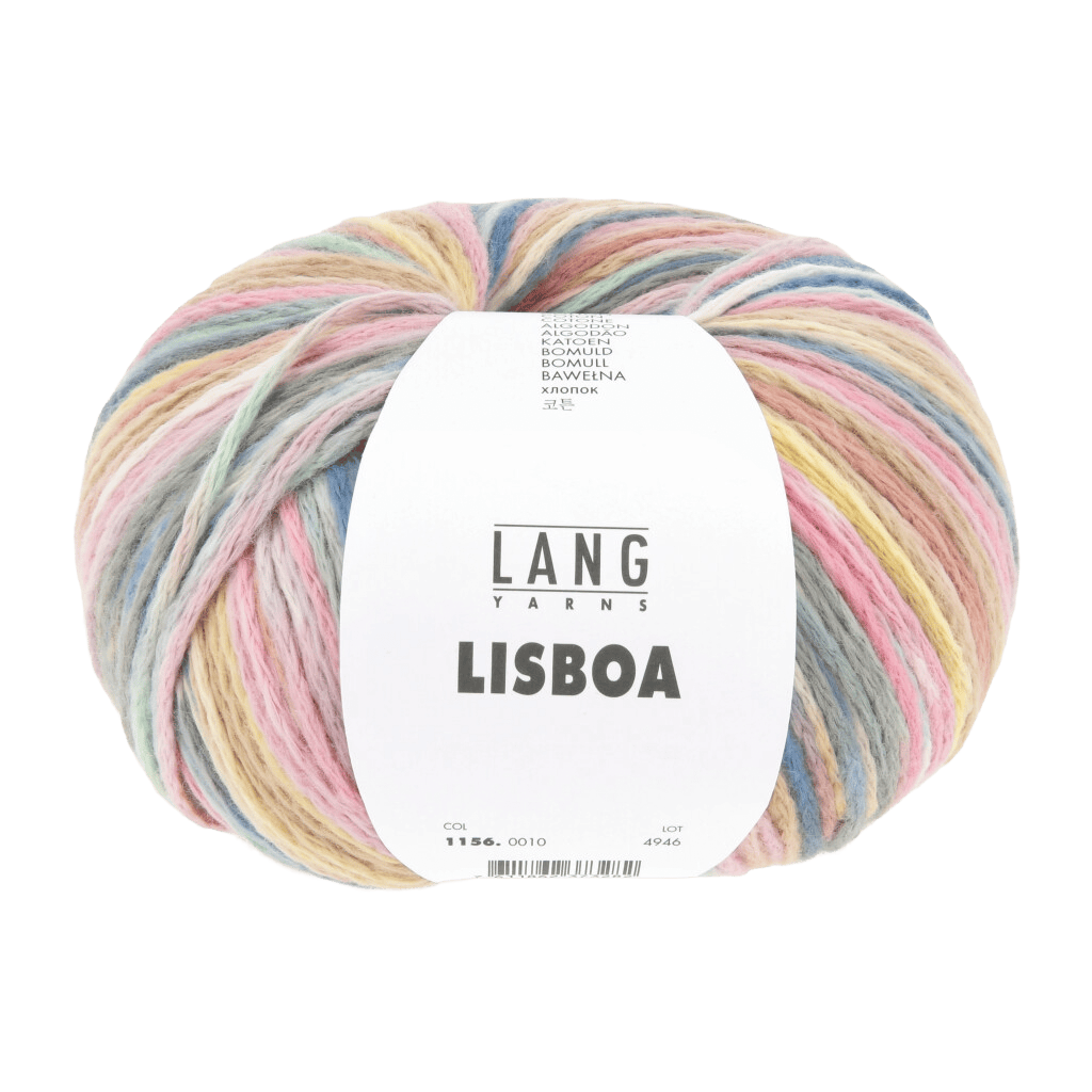 Lang Yarns Knitting Pattern Small-Medium - 5 balls / rose/offwhite/jeans/salmon rose 1156.0010 SOLE Sweater Pattern Bundle in Lisboa by LANGYARNS | Punto 82-010