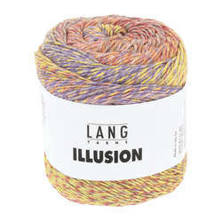 Lang Yarns Knitting Pattern Small-Medium - 5 balls / rose/yellow/lilac/orange 1155.0001 SYDNEY Sweater Pattern Bundle in Illusion by LANGYARNS | Punto 91-011