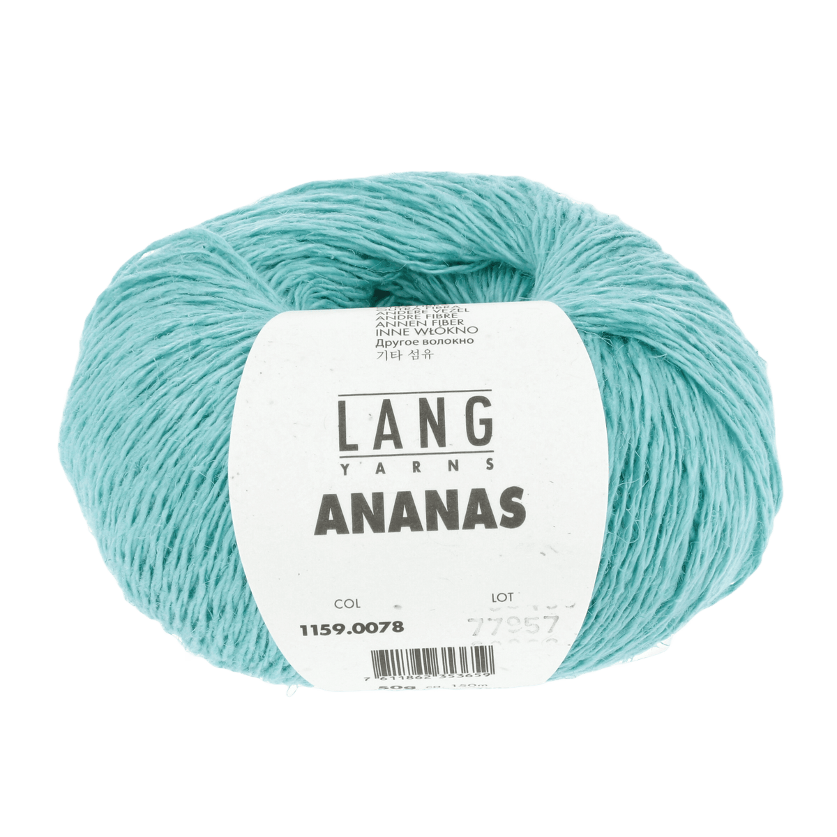 Lang Yarns Knitting Pattern Small-Medium - 5 balls / turquoise 1159.0078 Nuria Crochet Top Pattern Bundle in Ananas by LANGYARNS | Fatto a Mano 288-001