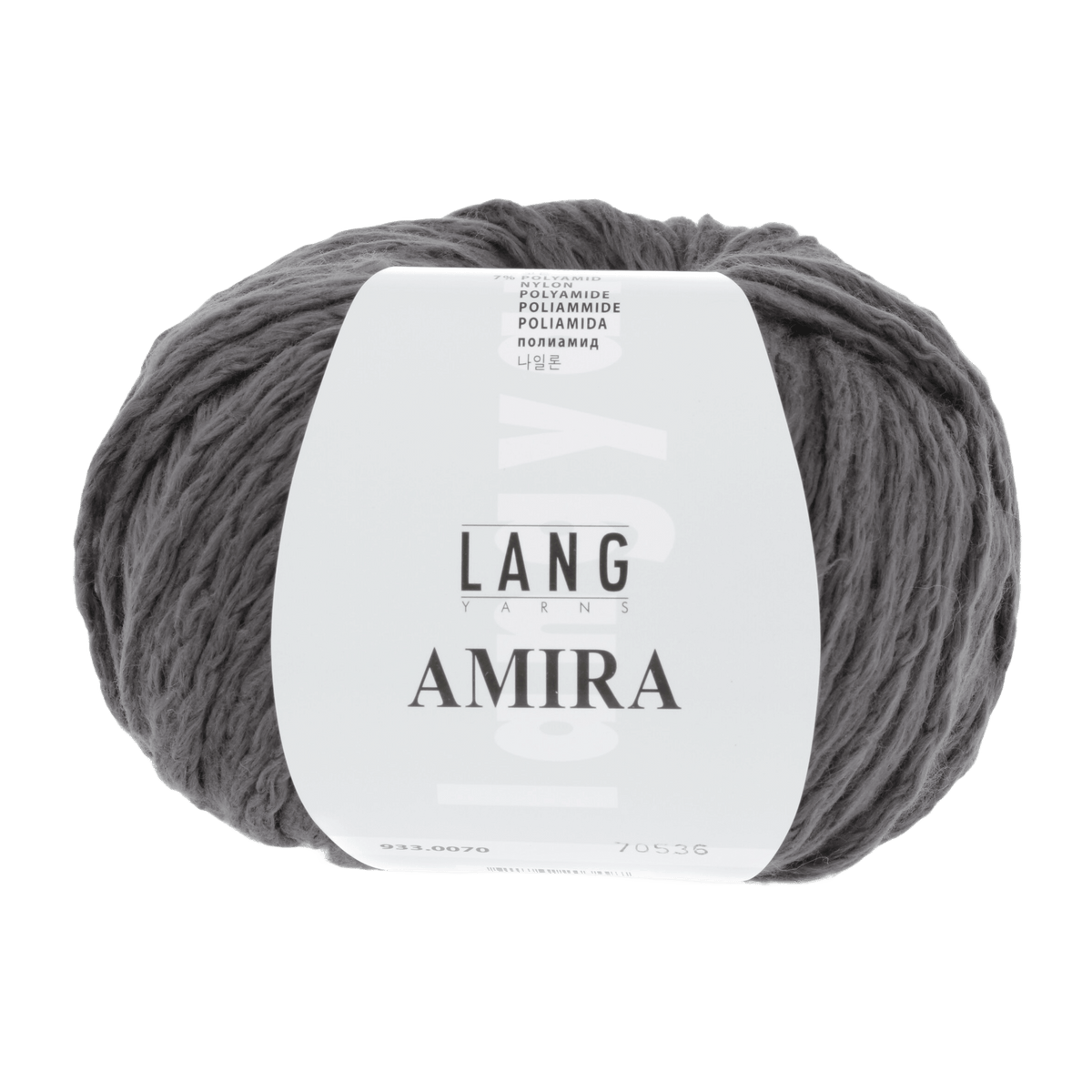 Lang Yarns Knitting Pattern Small-Medium - 6 balls / anthracite 933.0070 NARA Slipover Pattern Bundle in Amira by LANGYARNS | Fatto a Mano 284-004