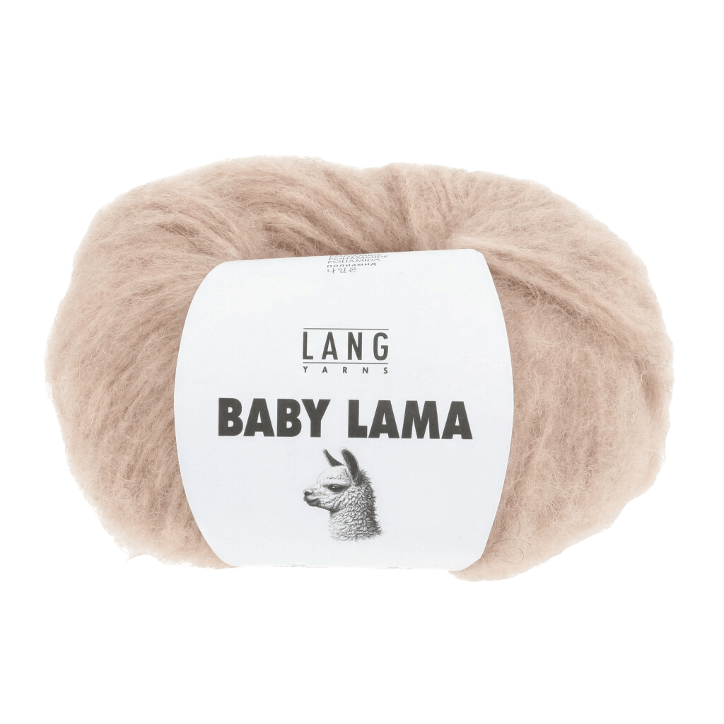 Lang Yarns Knitting Pattern Small-Medium - 6 balls / APRICOT 1170.0027 DEBBIE Sweater Top Down Pattern Bundle in Baby Lama by LANGYARNS | Punto 089