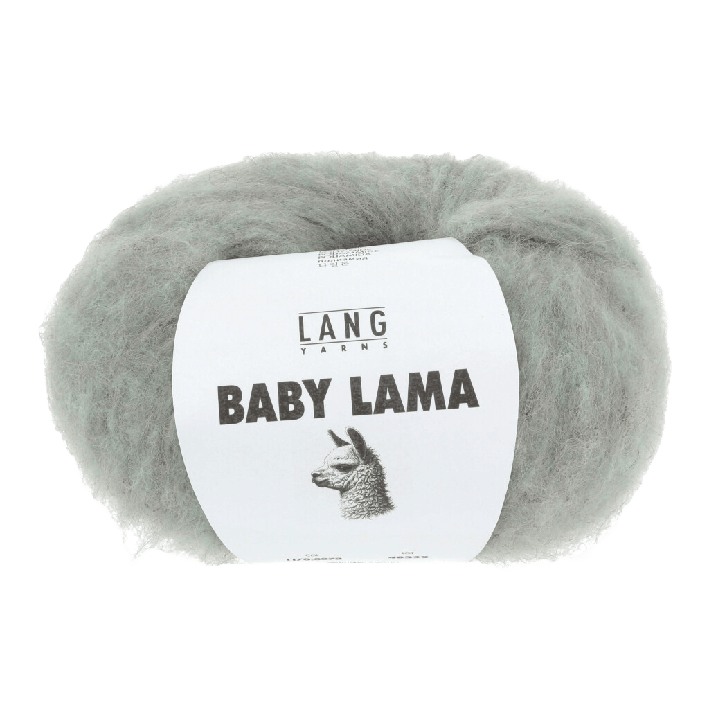 Lang Yarns Knitting Pattern Small-Medium - 6 balls / AQUA 1170.0072 CLAIRE Sweater Top Down Pattern Bundle in Baby Lama by LANGYARNS | Punto 089