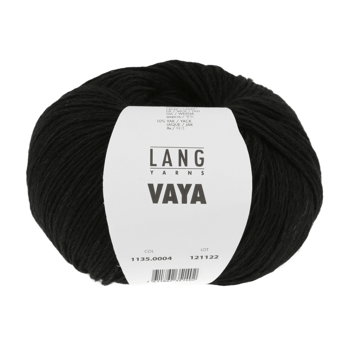 Lang Yarns Knitting Pattern Small-Medium - 6 balls / black 1135.0004 BLAKE Slipover Pattern Bundle in Vaya by LANGYARNS | Fatto a Mano 286-037