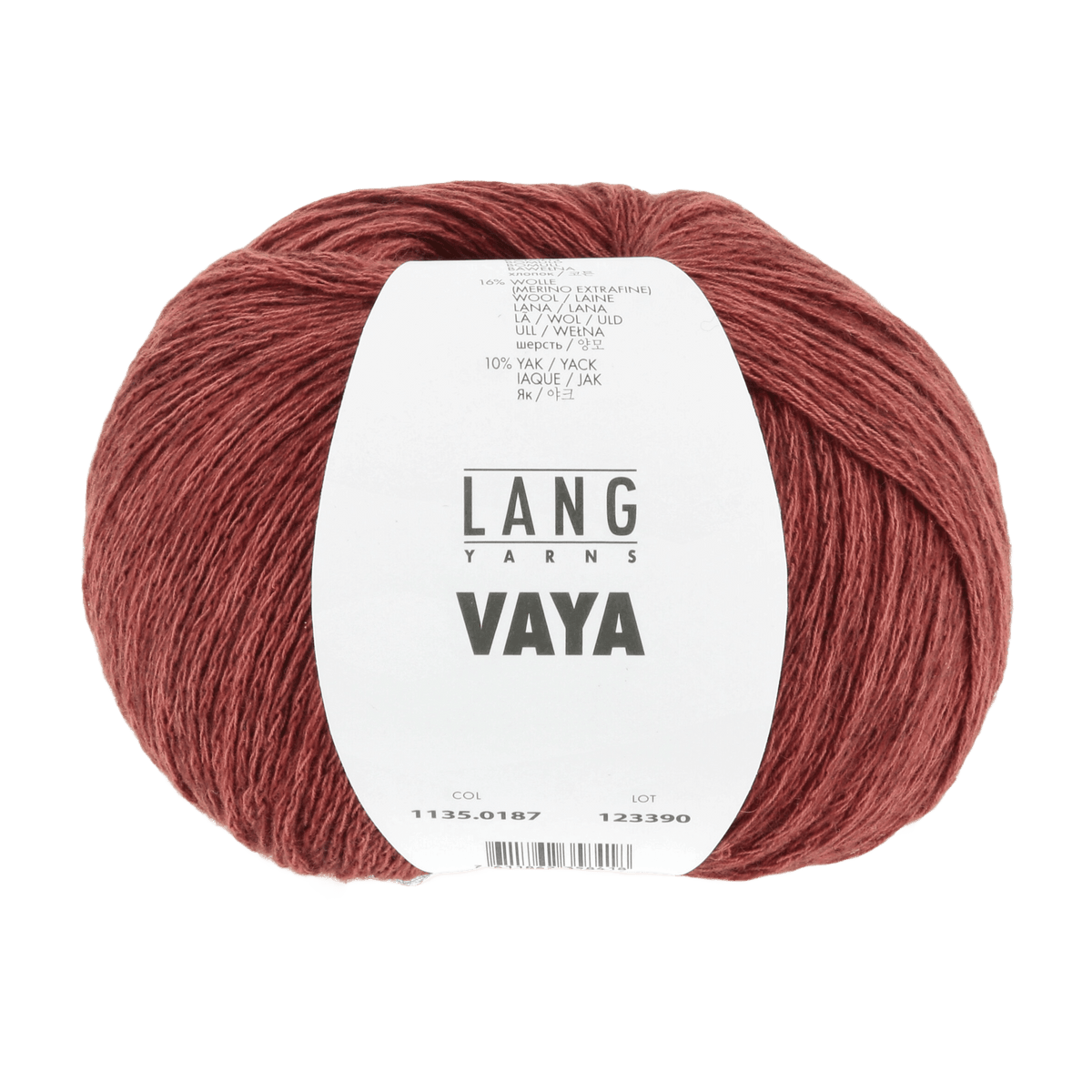 Lang Yarns Knitting Pattern Small-Medium - 6 balls / brick 1135.0187 Linde Sweater Pattern Bundle in Vaya by LANGYARNS | Fatto a Mano 288-038