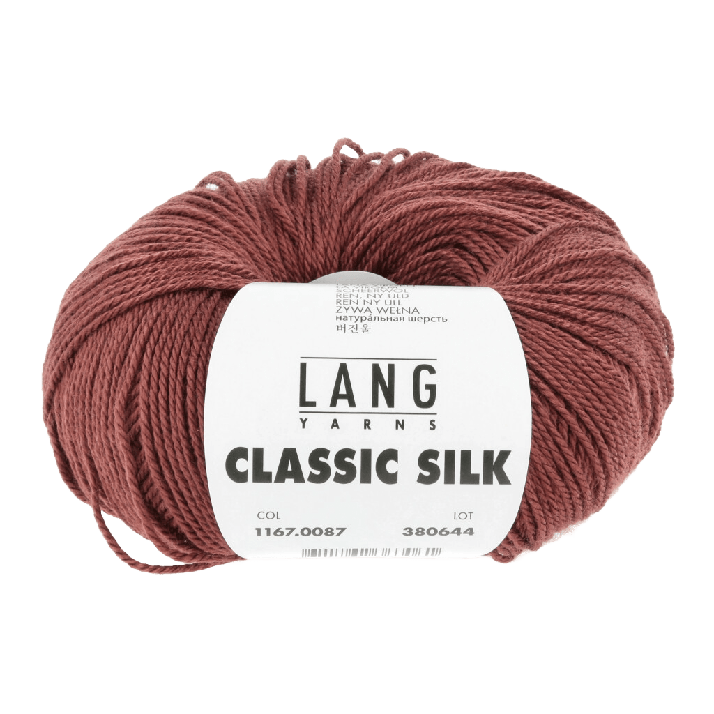 Lang Yarns Knitting Pattern Small-Medium - 6 balls / brick 1167.0087 ASHANTI Vest Pattern Bundle in Classic Silk by LANGYARNS | Fatto a Mano 286-011