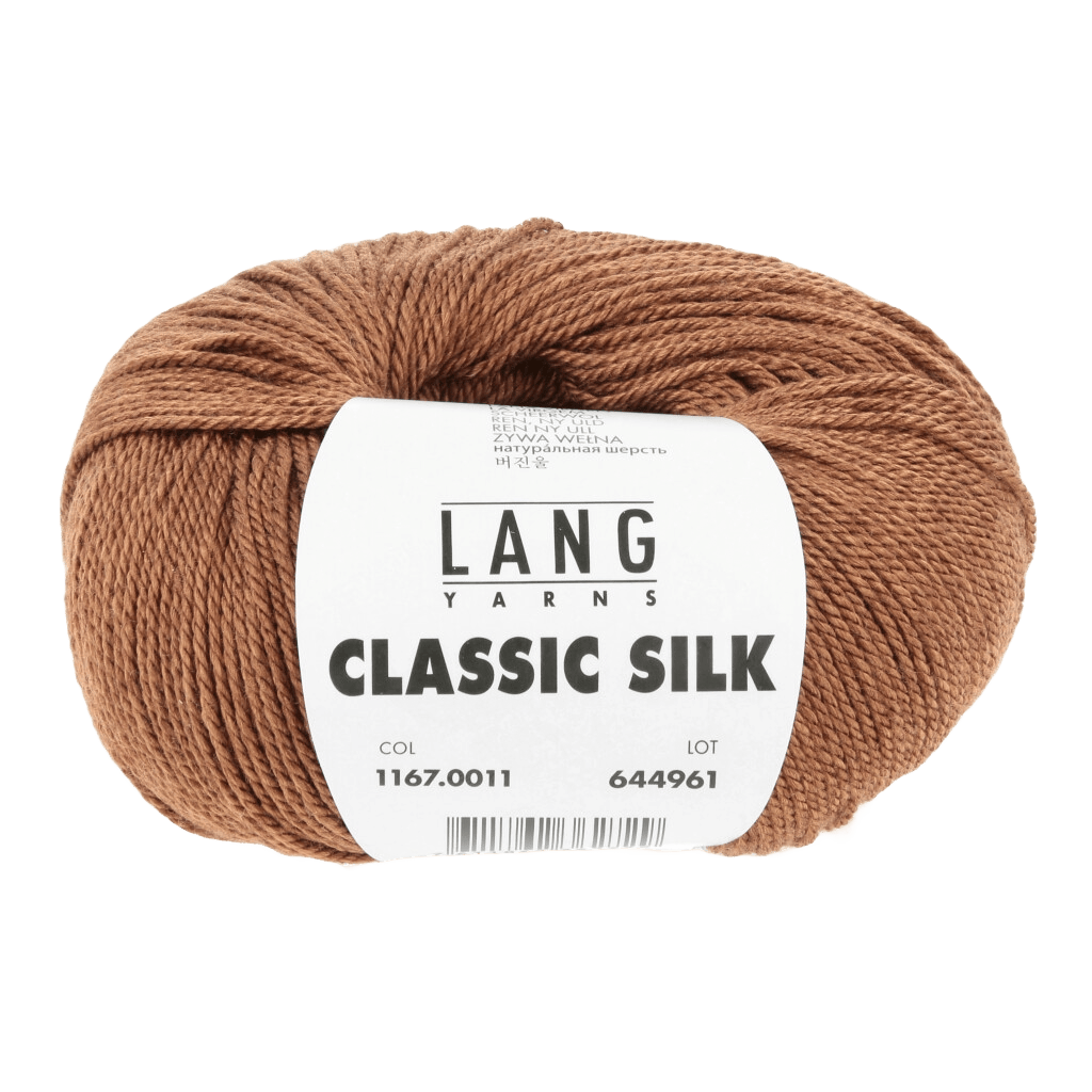 Lang Yarns Knitting Pattern Small-Medium - 6 balls / bronze 1167.0011 Evita Top Pattern Bundle in Classic Silk by LANGYARNS | Fatto a Mano 288-014