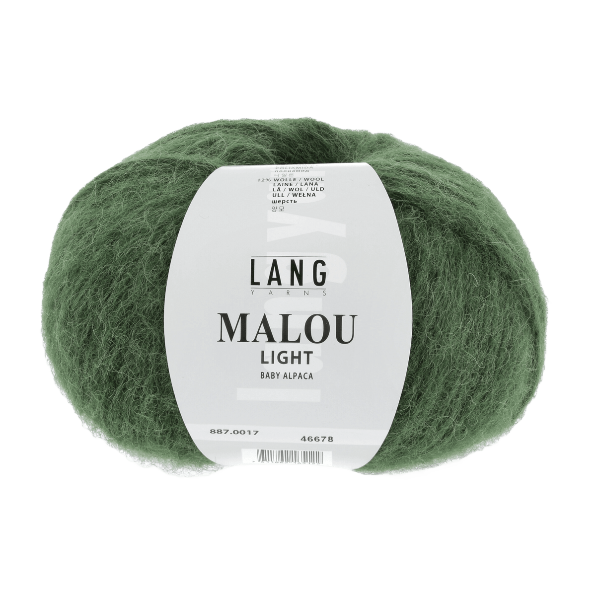 Lang Yarns Knitting Pattern Small-Medium - 6 balls / green 887.0017 ELEANOR Sweater Pattern Bundle in MALOU LIGHT by LANGYARNS | Fatto a Mano 278-015
