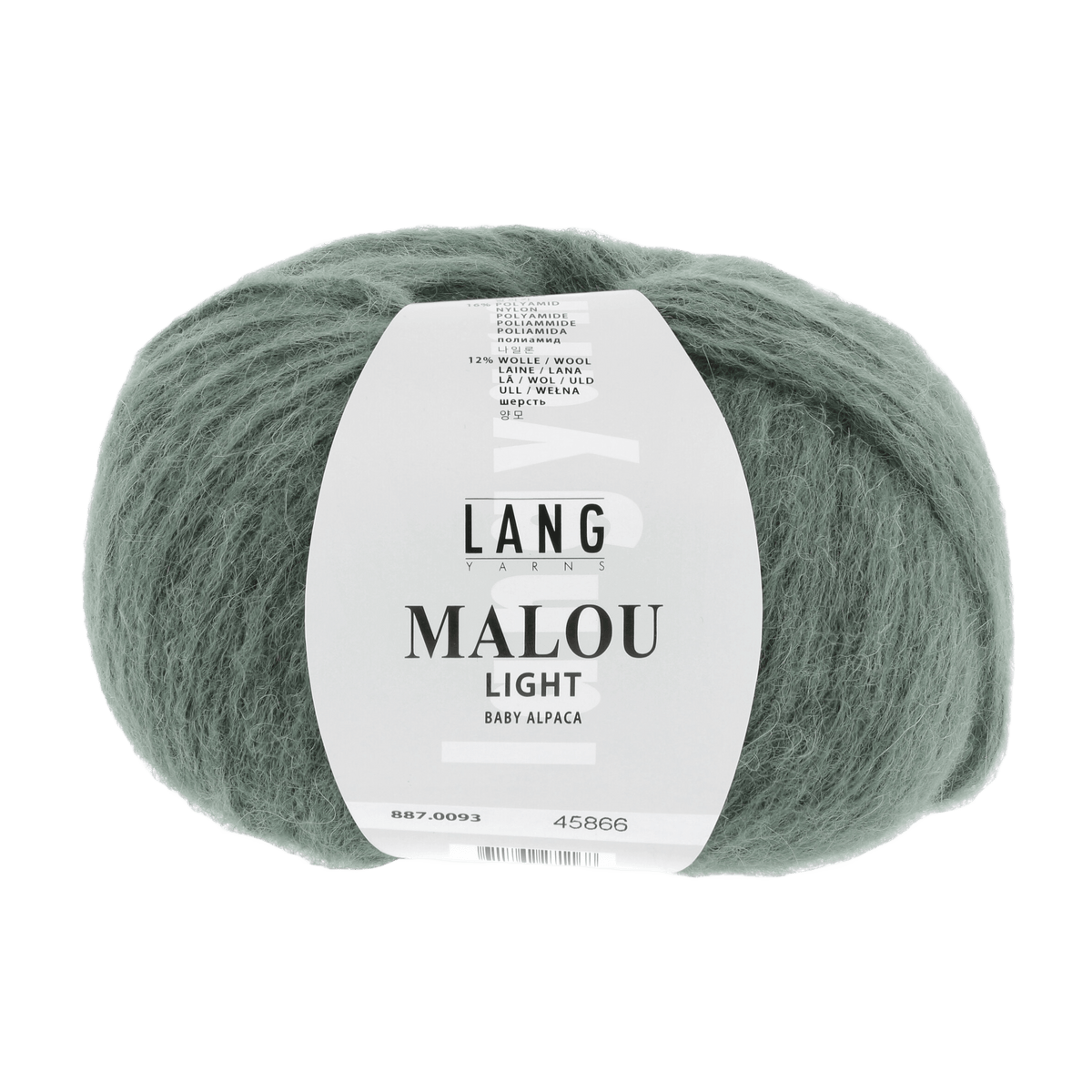 Lang Yarns Knitting Pattern Small-Medium - 6 balls / ivy 887.0093 ELEANOR Sweater Pattern Bundle in MALOU LIGHT by LANGYARNS | Fatto a Mano 278-015