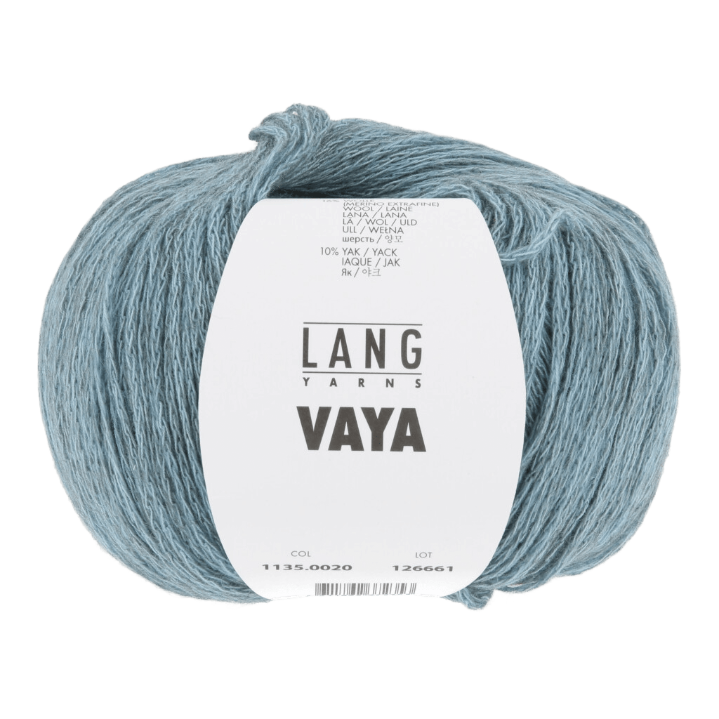 Lang Yarns Knitting Pattern Small-Medium - 6 balls / light blue 1135.0020 RONDA Sweater Pattern Bundle in Vaya by LANGYARNS | Fatto a Mano 284-068
