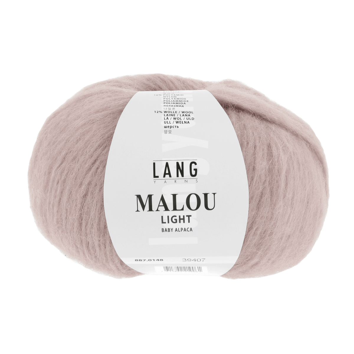 Lang Yarns Knitting Pattern Small-Medium - 6 balls / light dusky pink 887.0148 BECCY Slipover Pattern Bundle in Malou light by LANGYARNS | Fatto a Mano 286-053
