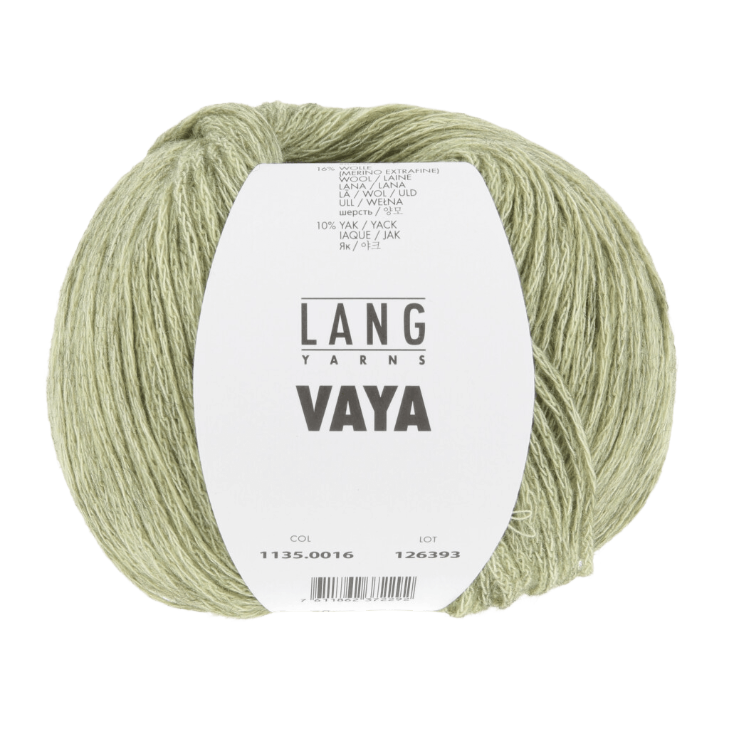 Lang Yarns Knitting Pattern Small-Medium - 6 balls / light green 1135.0016 Linde Sweater Pattern Bundle in Vaya by LANGYARNS | Fatto a Mano 288-038