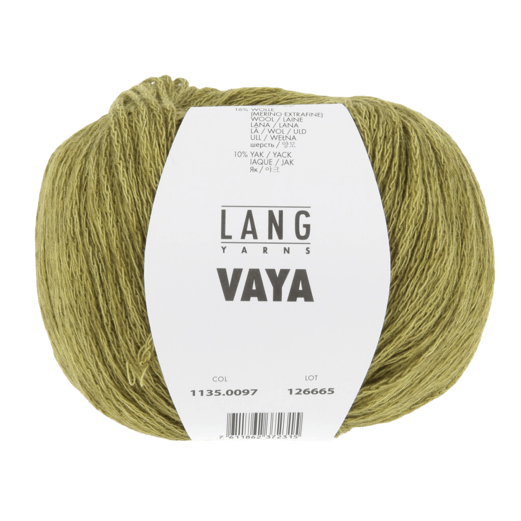 Lang Yarns Knitting Pattern Small-Medium - 6 balls / light ollive 1135.0097 BLAKE Slipover Pattern Bundle in Vaya by LANGYARNS | Fatto a Mano 286-037