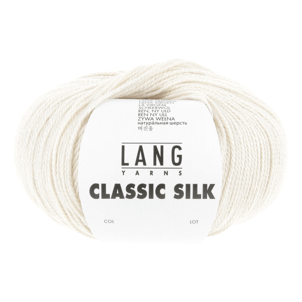 Lang Yarns Knitting Pattern Small-Medium - 6 balls / offwhite 1167.0094 ASHANTI Vest Pattern Bundle in Classic Silk by LANGYARNS | Fatto a Mano 286-011