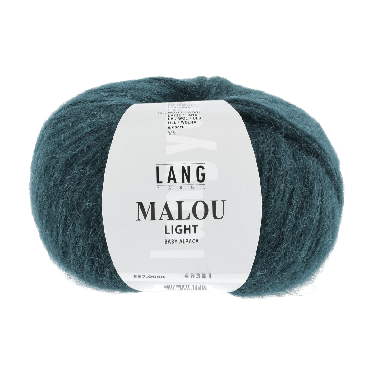 Lang Yarns Knitting Pattern Small-Medium - 6 balls / petrol 887.0088 MUIRIA Cardigan Pattern Bundle in Malou Light by LANGYARNS | Fatto a Mano 282-001