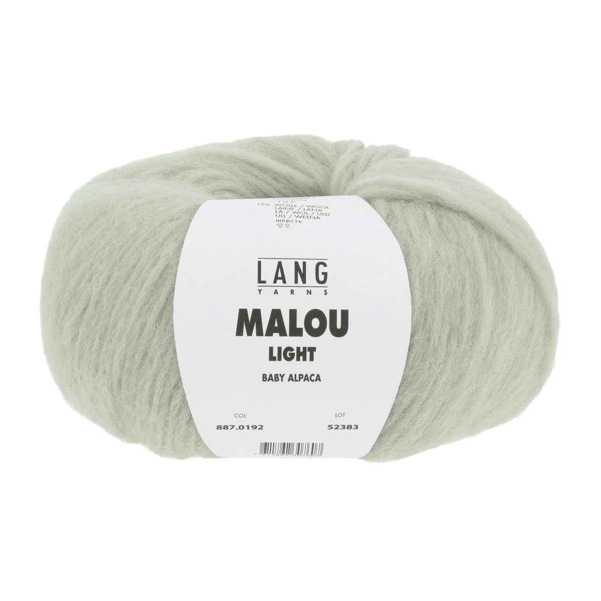 Lang Yarns Knitting Pattern Small-Medium - 6 balls / reseda green 887.0192 JAMILA Sweater Pattern Bundle in Malou Light by LANGYARNS | Fatto a Mano 282-026