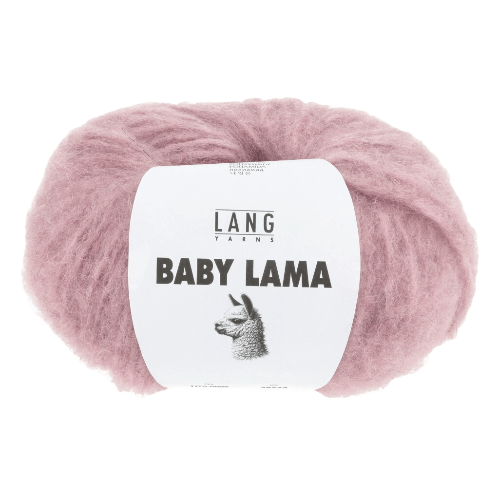 Lang Yarns Knitting Pattern Small-Medium - 6 balls / ROSA 1170.0009 CLAIRE Sweater Top Down Pattern Bundle in Baby Lama by LANGYARNS | Punto 089