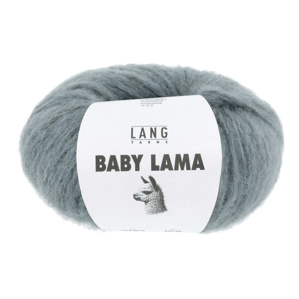 Lang Yarns Knitting Pattern Small-Medium - 6 balls / TÜRKIS 1170.0078 CLAIRE Sweater Top Down Pattern Bundle in Baby Lama by LANGYARNS | Punto 089